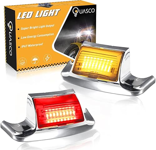 Miniatura 7 de QUASCO Luces de guardabarros delanteros y traseros, luz trasera de freno LED compatible con Harley Electra Glide Road King Softail Heritage Touring