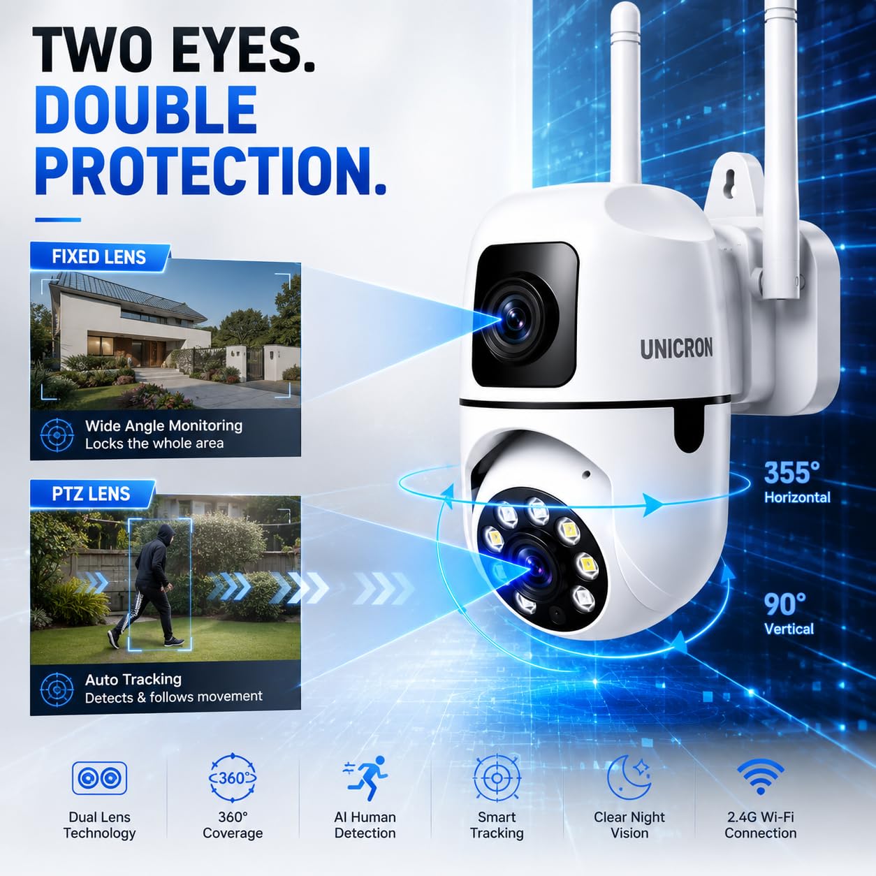 UNICRON 360° WiFi Security Camera - FHD Night Vision -6 UNICRON 360° WiFi Security Camera - FHD Night Vision -6