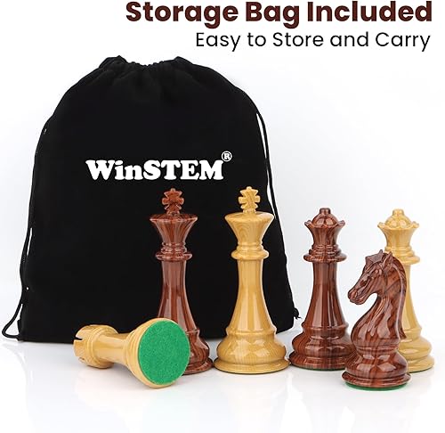 Miniatura 5 de Solo piezas de ajedrez con peso de alto polímero  3.75 pulgadas King  2 reinas adicionales, ajedrez de torneo estándar para juego de mesa de ajedrez