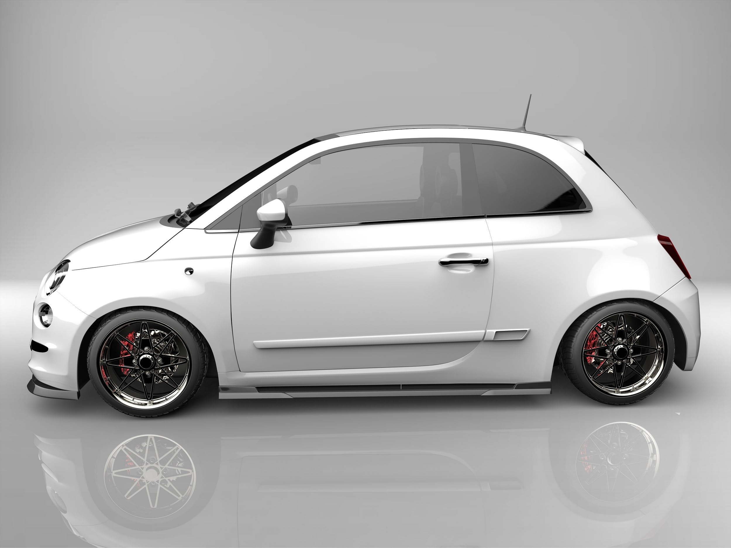 『FIAT500S 31209用/純正 サイドステップ 右側 グルーブメタルグレー』 FIAT 純正 ABA-31209 フィアット 500 サイドステップ サイドスカート