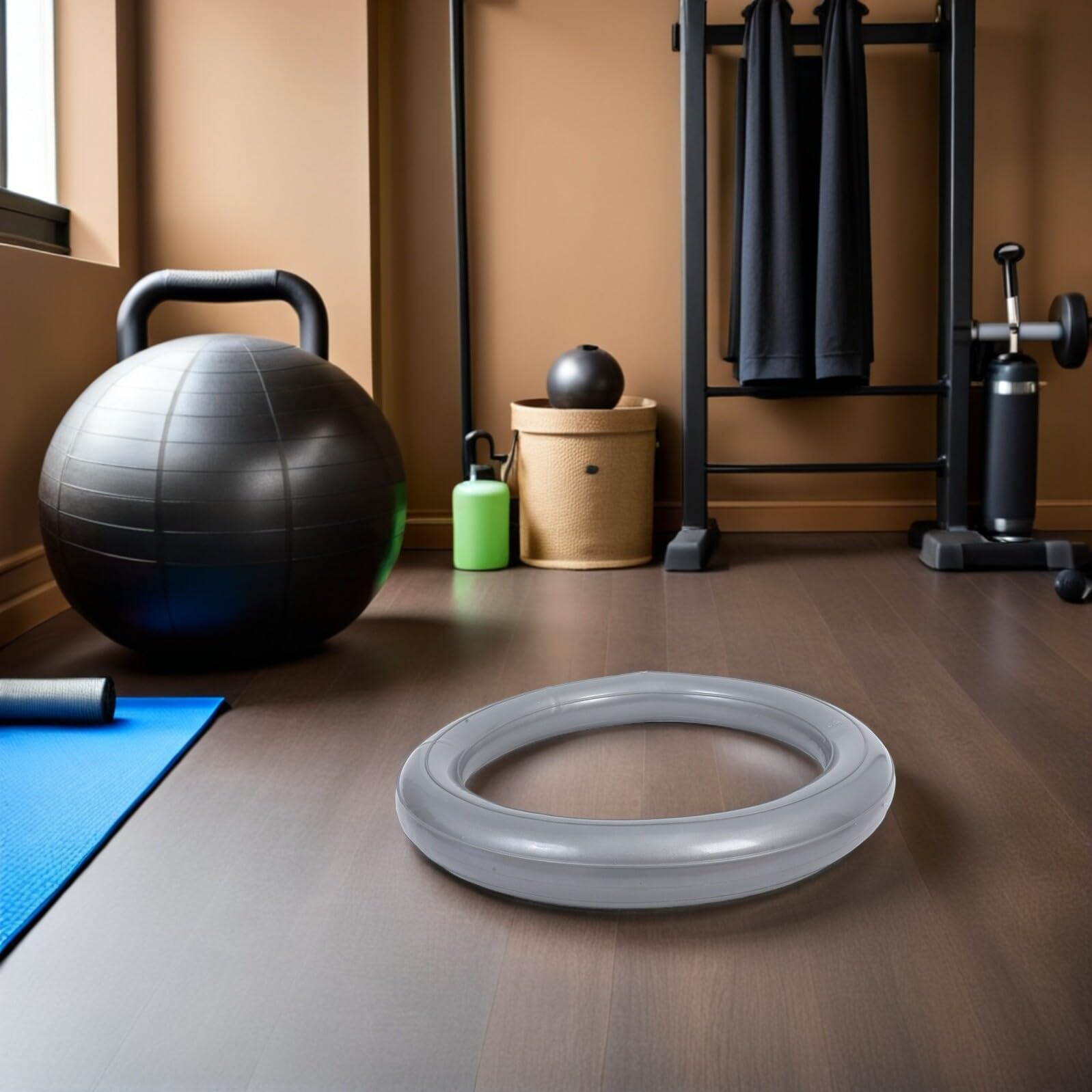 HANABASS 2 Stück Gymnastikball Ständer 60cm mit Rutschfester Schweizer Basis Verdicktem Stabilitätsring für Yoga Fitness Sitzball und Büro Balanceball