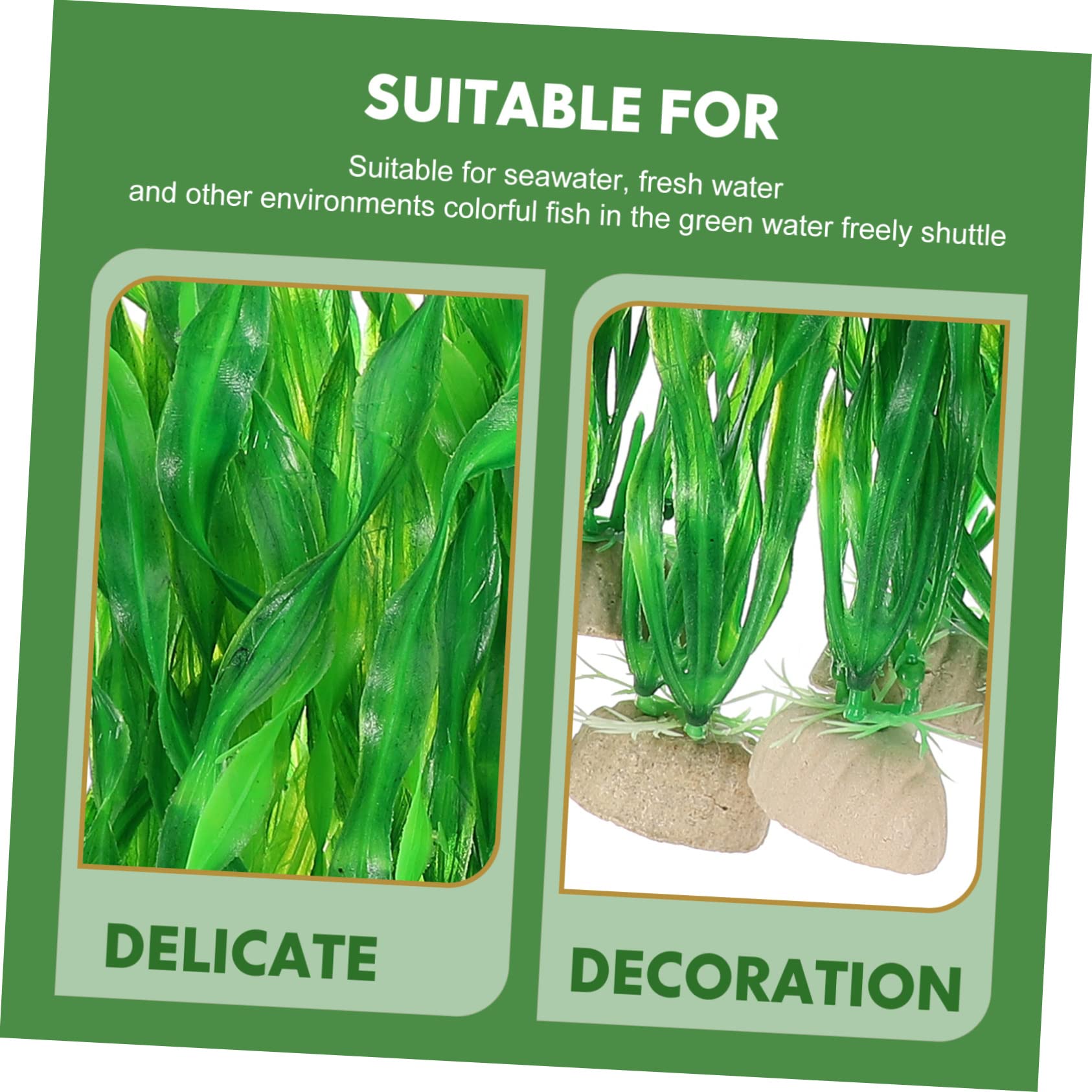 Sosoport 40stücke Künstliche Wasserpflanzen Für Aquarien Dekoration Mit Kelp-Gras Für Fischbecken Für Unterwasserlandschaften