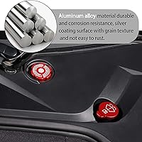 Vista 3 de Aluminium Alloy Engine Oil Cap Radiator Cap Washer Cap Brake Fluid Cap Cover Trim Compatible with Chevrolet Corvette C8 2020-2023 2024 2025, Engine