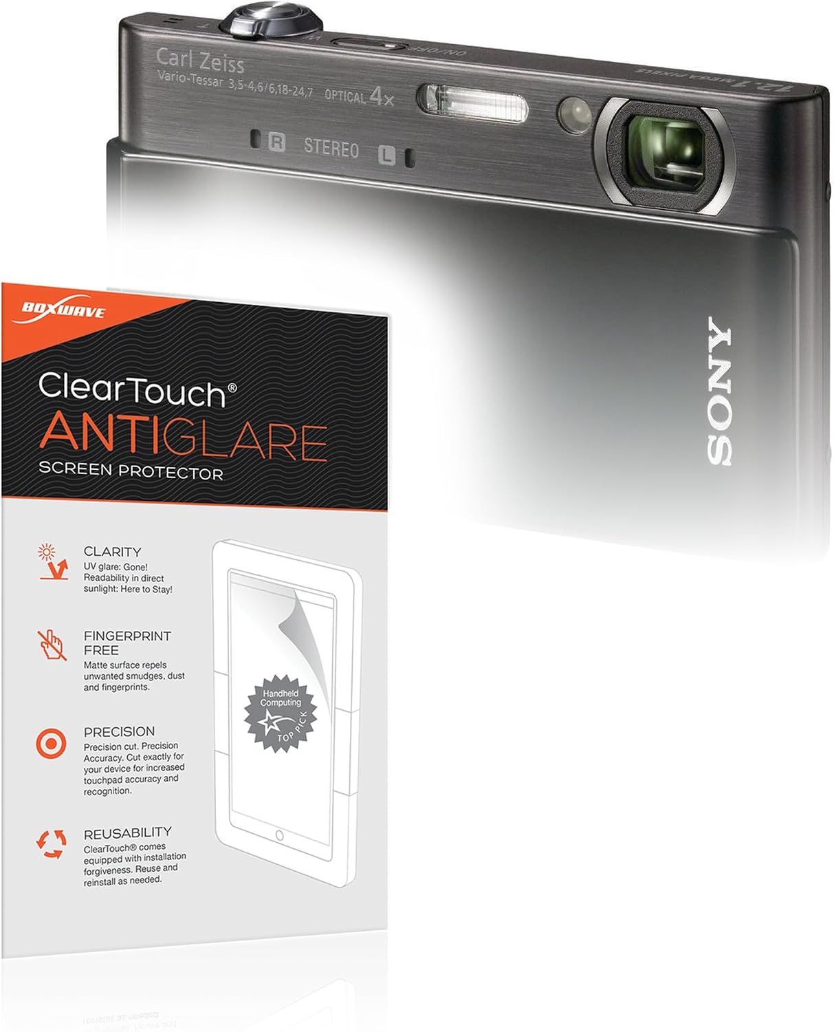 BoxWave Screen Protector Compatible with Sony Cyber-Shot DSC-T900 - ClearTouch Anti-Glare (2-Pack), Anti-Fingerprint Matte Film Skin