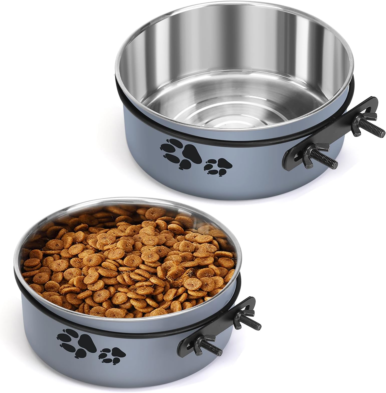 Pet Supplies 2 Pack Dog Crate Kennel Water Bowl No Spill, Hanging