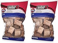 Vista 5 de Trozos de madera de mezquite Weber, para asar a la parrilla y ahumar, 4 libras (Paquete de 2)