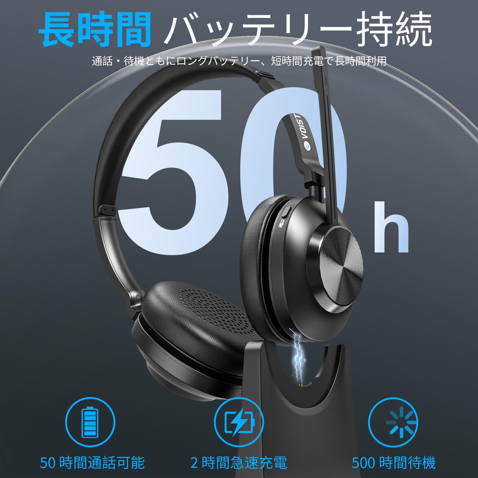 Amazon.co.jp: Voistek 業務用 ワイヤレスヘッドセット Bluetooth5.3