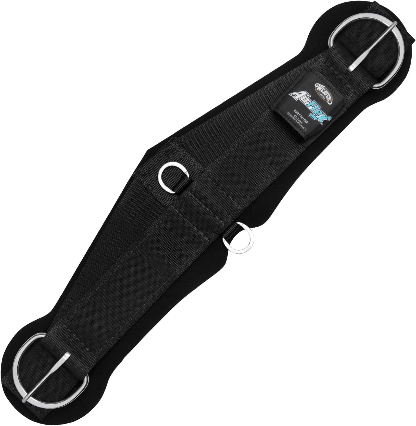 Airflex ‎Roper Horse Cinch, Anti-Slip Nylon Webbing Saddle Cinch Girth with Flat Buckle, Western Horse Riding Supplies, ‎Black