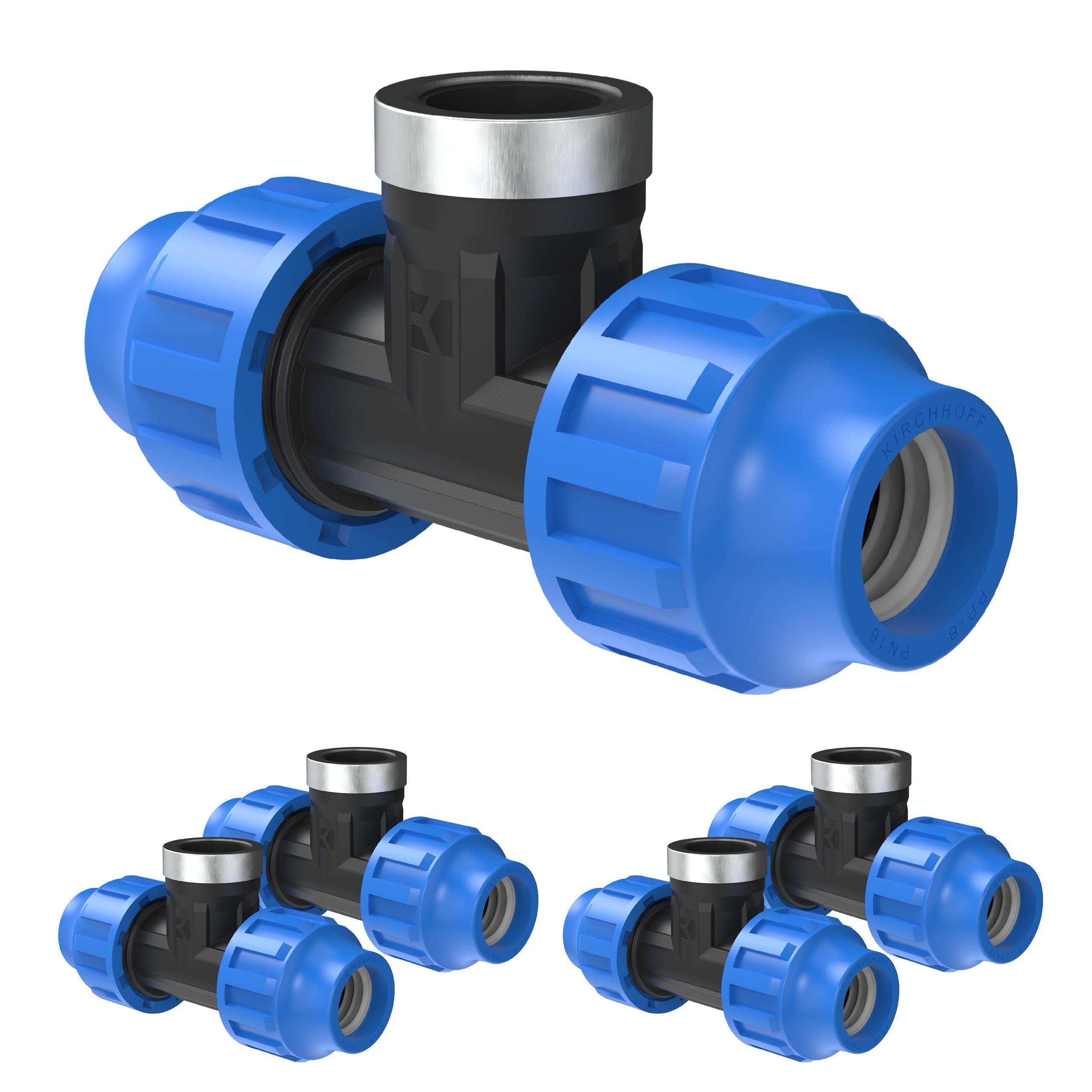 Kirchhoff Übergangsstück 25mm Auf 3/4 Zoll – DVGW Geprüft, Für Trinkwasser, Kunststoff, Made In EU