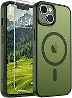 Vista 673 de SUPFINE Funda magnética para iPhone 11 con protector de pantalla (compatible con MagSafe) (protección contra caídas de grado militar), translúcida