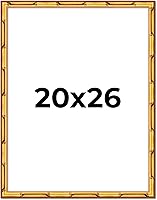 Vista 31 de Poster Palooza Marco de bambú dorado de 12 x 10 pulgadas de ancho, marco de madera maciza moldeado con plexiglás acrílico UV, respaldo de tablero