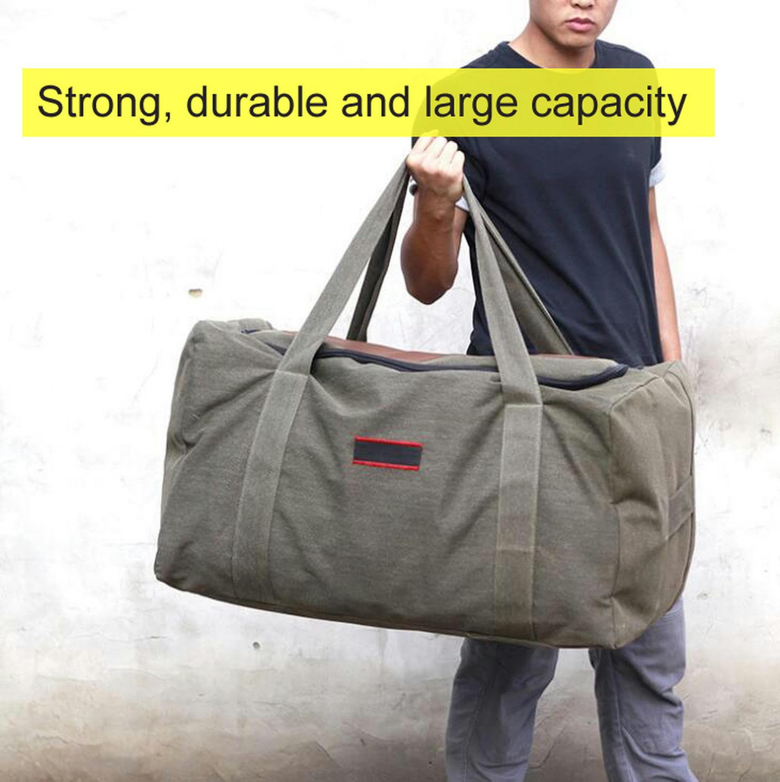 NOGRAX Schulrucksack Männer Reisetaschen Große Kapazität Frauen Gepäck Reise Duffle Taschen Leinwand Große Reise Tote Handtasche Faltbare Reise Tasche-40 L