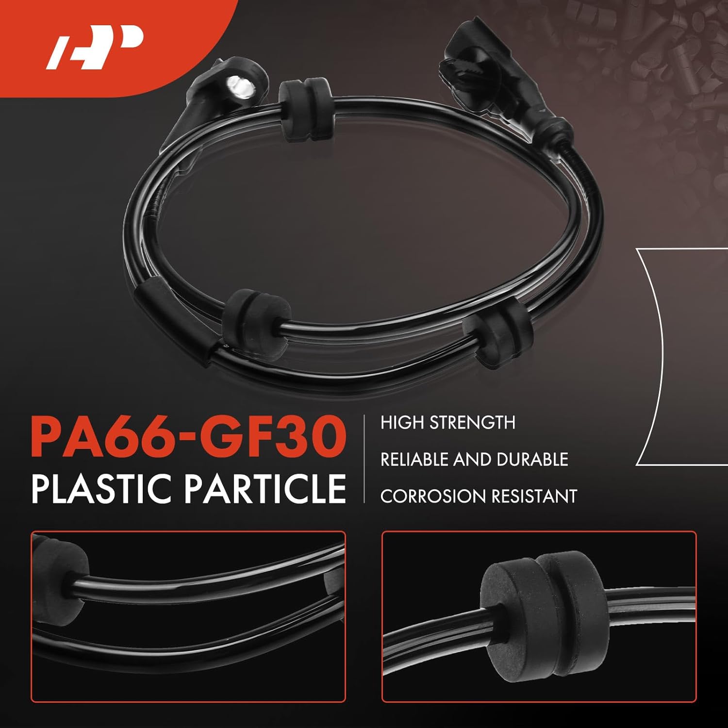 A-Premium ABS Wheel Speed Sensor Compatible with Ford Models - Fiesta 2011 1.6L - Rear Driver and Passenger Side, Replace# 12841760, 23136760 2-PC Set