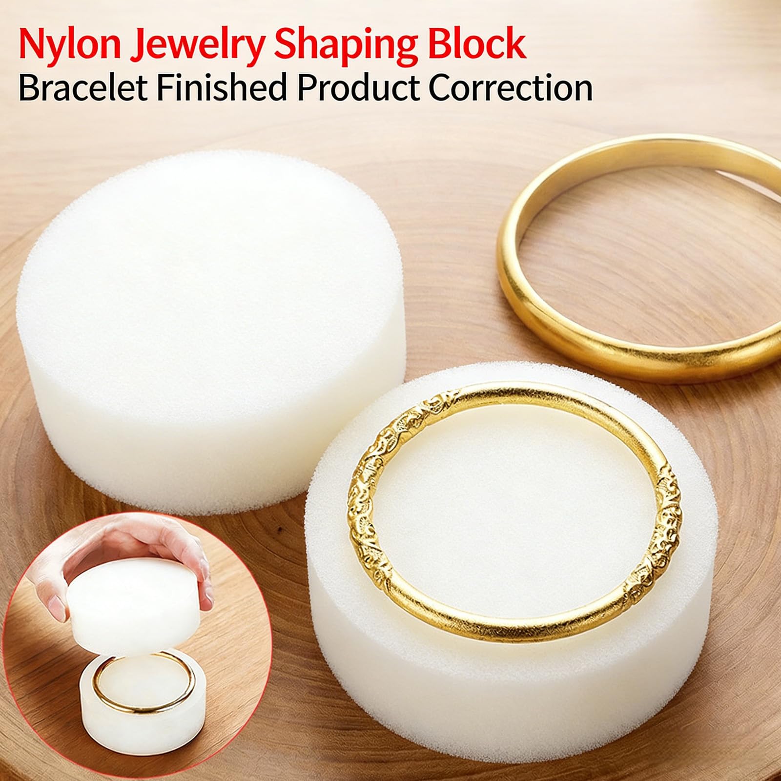 Outil professionnel d'aplatissement de bijoux essentiel, texture en nylon pour remodeler avec précision des accessoires métalliques