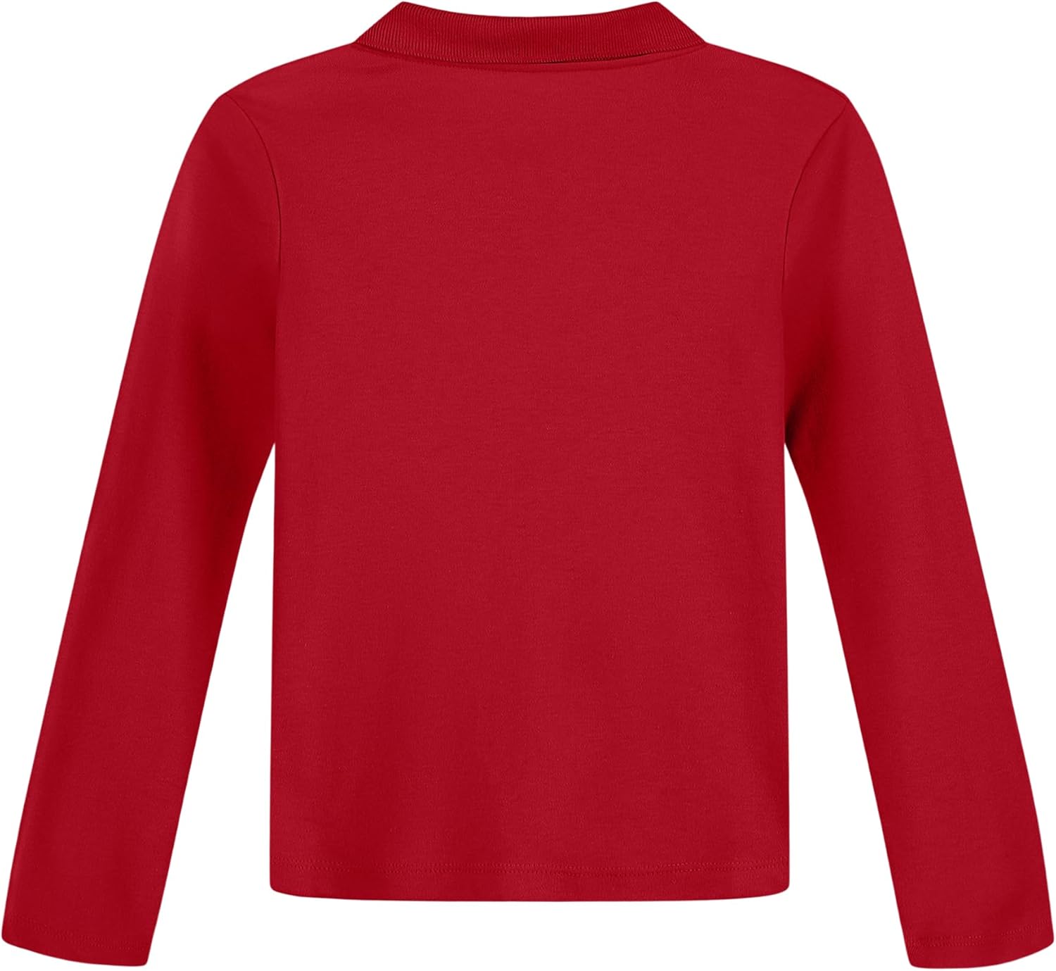 NAUTICA Girls' Uniform Long Sleeve Polo with Ruffle Placket - Image 3