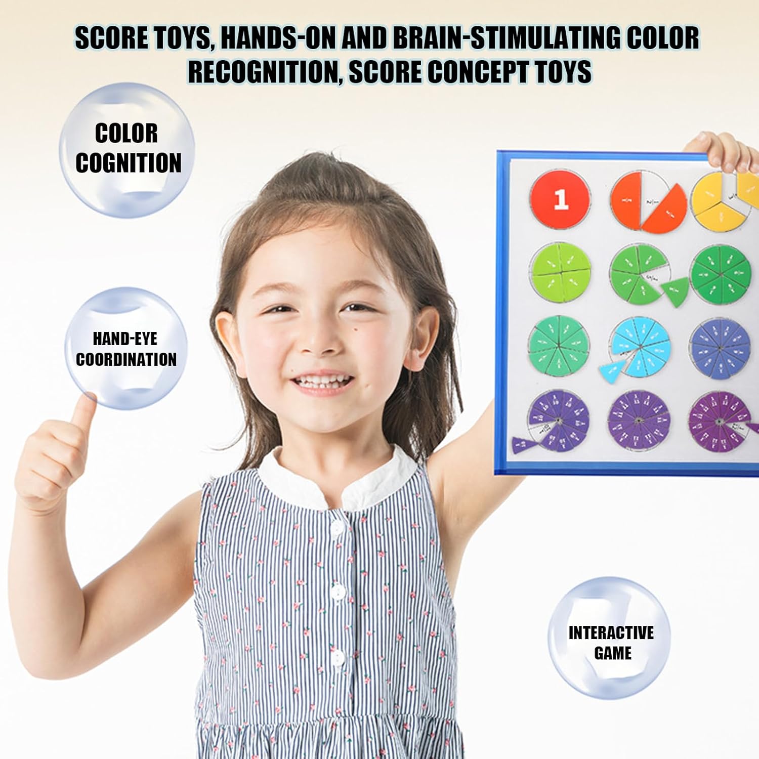 Magnetic Fraction Demenstration Book, Magnetic Fraction Educational Puzzle, Magnetic Fraction Tiles and Circles, Elementary Fraction Manipulatives, Montessori Math Teaching Aid for Kids (3 FOLD) - Image 8