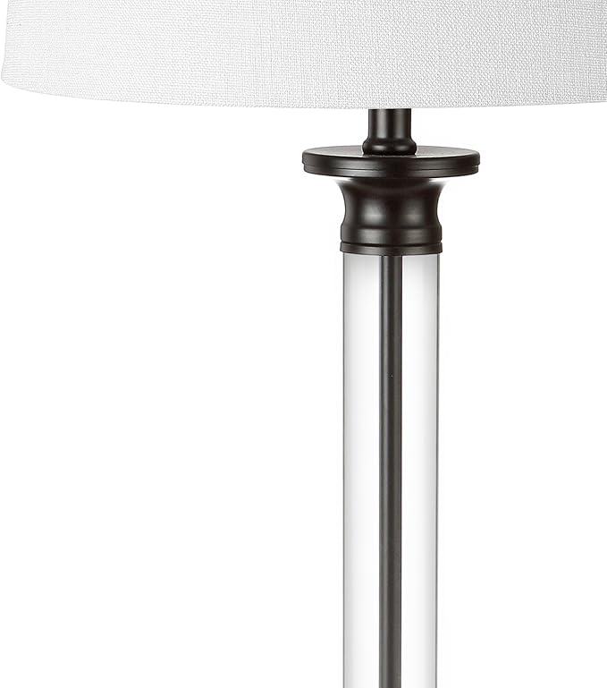 Juego de 2 Lámparas de Mesa 30" Vidrio y Metal Negro miniatura 6