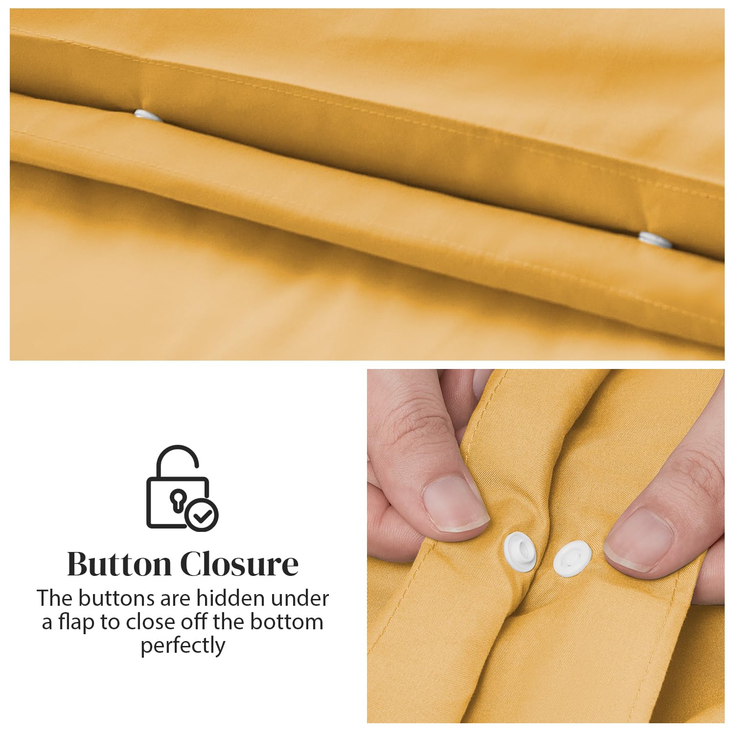 puredown 1PCS Copripiumino Matrimoniale 240x220cm+ 2PCS Federe in Microfibra 50x80cm, Set di Copripiumino Monocromatica per Letto Matrimoniale, Traspirante, Morbida, Oeko-Tex, Giallo vivace