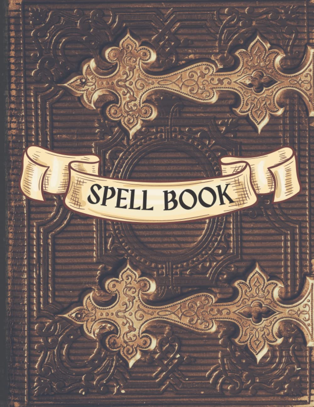 RPG Wizard Spell Notebook Journal - Brown Grimoire Effect: Spell Lists for DnD, Pathfinder, LARP, Fantasy Role Playing Games (RPG Spell List Notebooks)