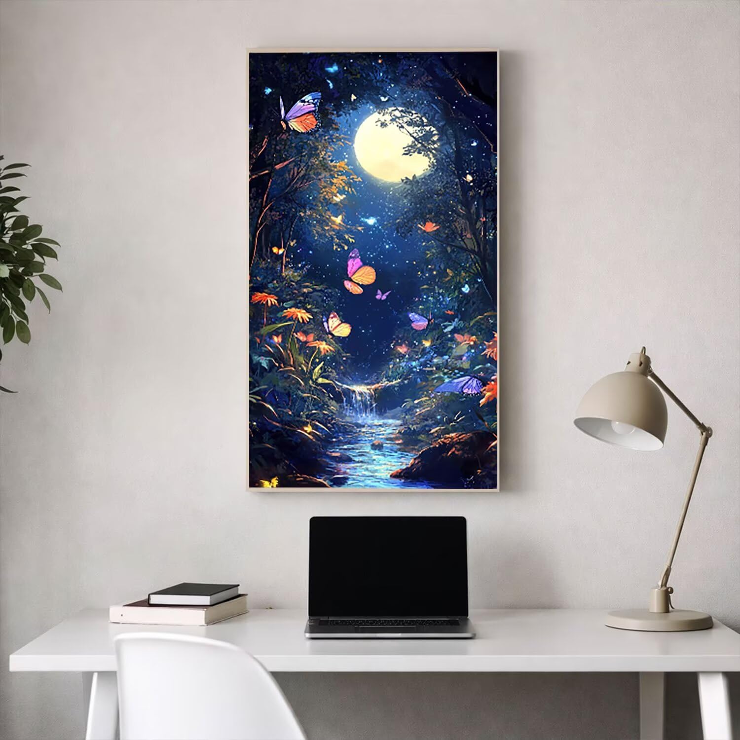 Malowanie według numerów dla dorosłych, kompletny zestaw DIY akrylowe kolorowanki na płótnie 75 x 150 cm, obrazy i pędzle w zestawie, kreatywna aktywność ręczna dla początkujących, dekoracje ścienne