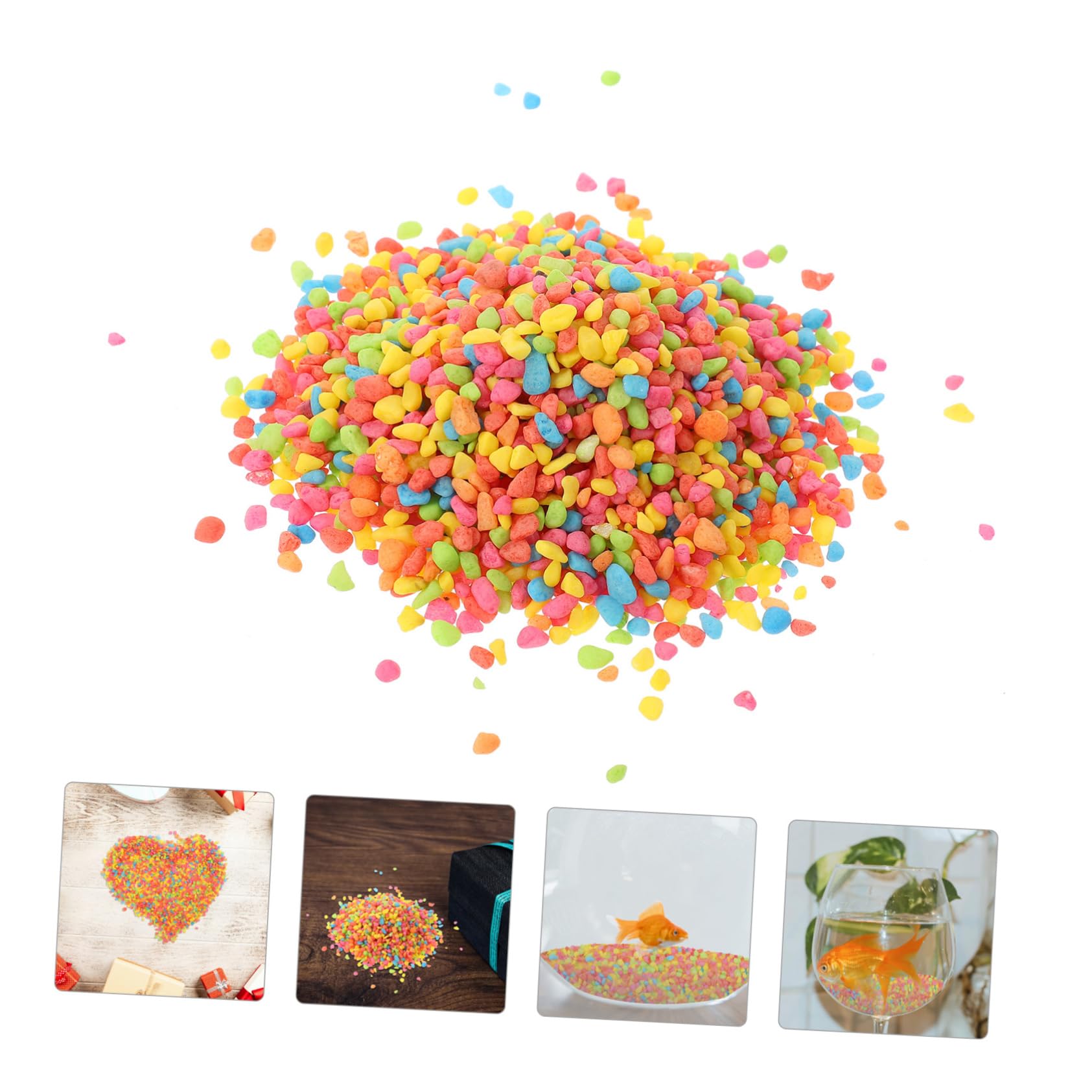 BELLIFFY Fish Tank Pebbles Natural Rainstone Decorative Aquarium Stones for Aquascaping