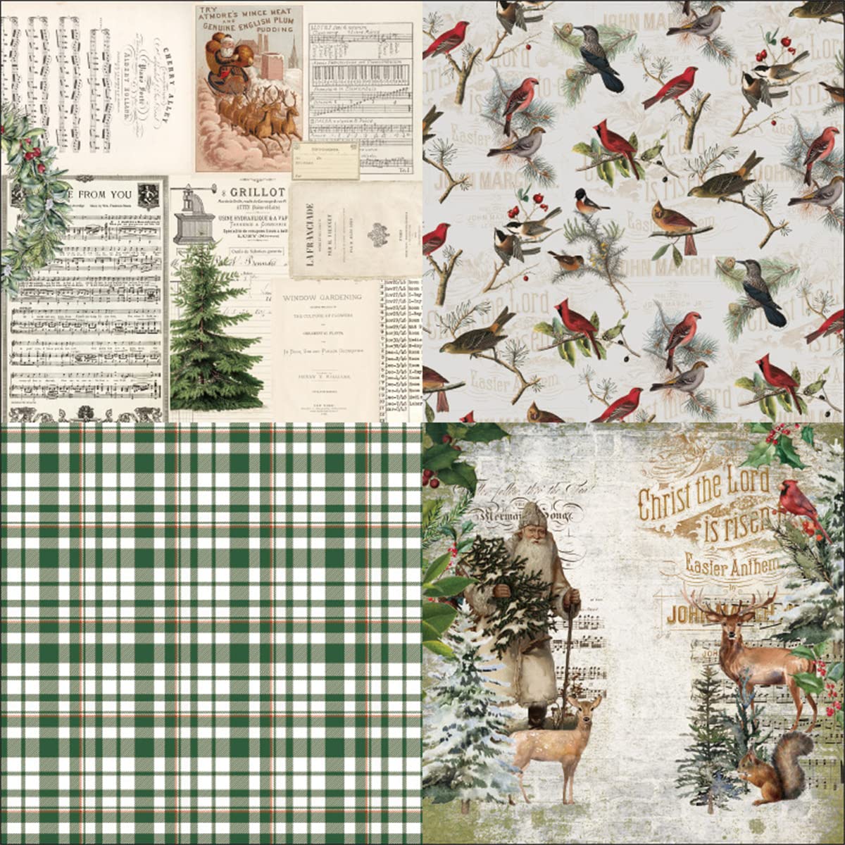 24 Fogli Di Carta Scrapbooking A Tema Natalizio 15,2 Cm - Double Face Con Pupazzo Di Neve - Per Album E DIY