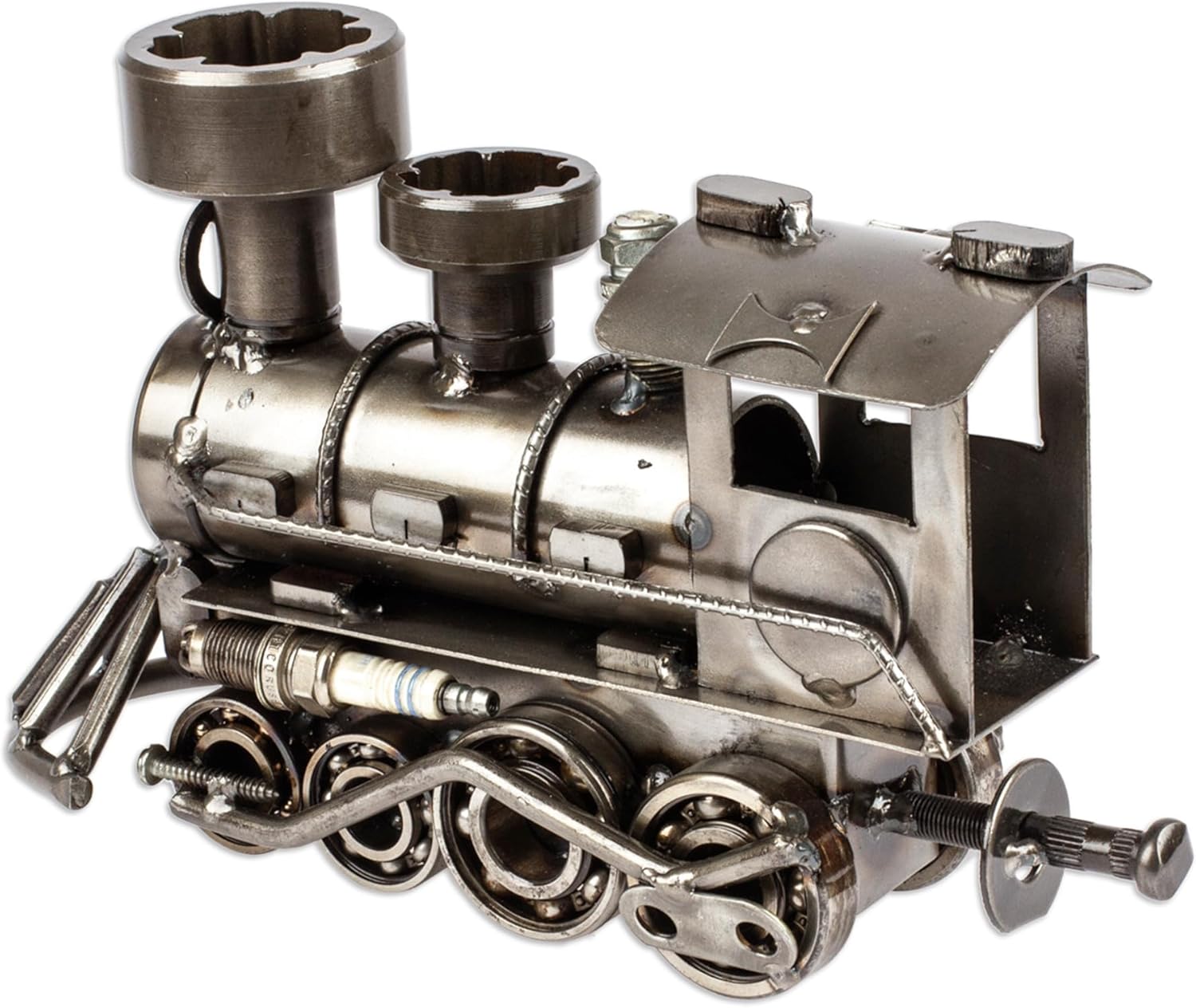 NOVICA Metallic Decorative Recycled Metal Sculpture, 7" Tall, 'Rustic Locomotive'