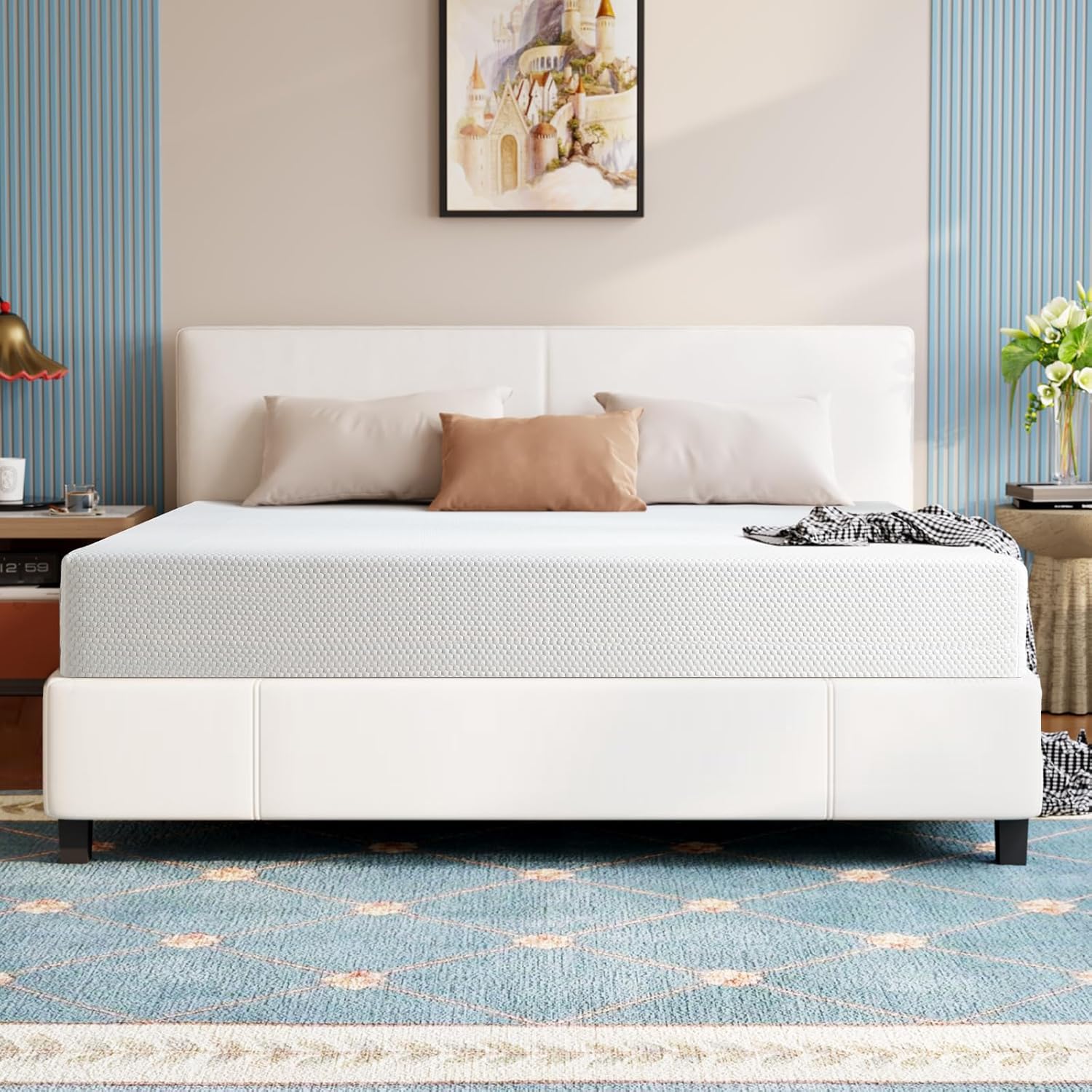 Gwydre Memory Foam Single Mattress,High Density Ventilated Memory Foam Bed Mattress,with Removable & Washable Cover (190x90x20)