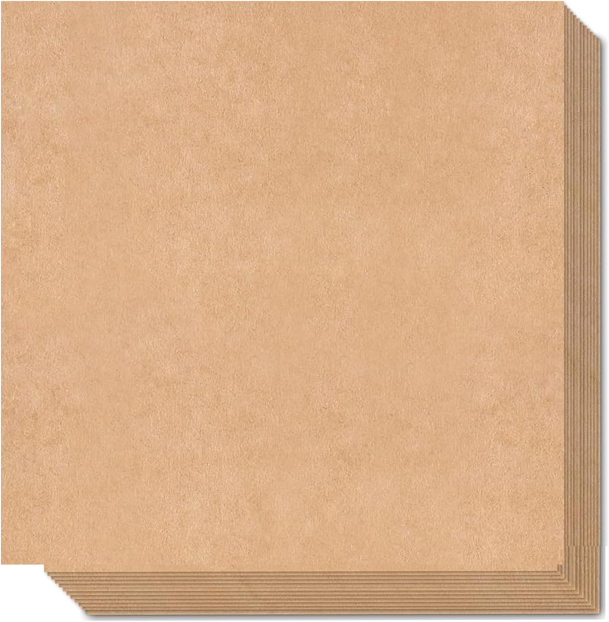 Brown Cardstock Craft Art Paper, 100 Sheets 12"x 12" Card Stock Thick Kraft Paper 80 lb/235 gsm Colored Paper. Heavy Weight Double Side No Bent Cover Stock Craft for DIY, Invitations, Card Making