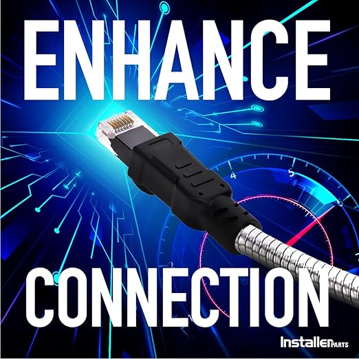 Cable de red blindado de acero inoxidable Cat.6A 24AWG 7.8mm 3m 1 paquete miniatura 5
