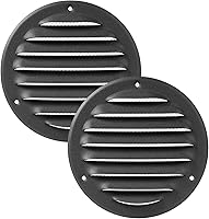 Vista 9 de Vent Systems Cubierta de ventilación blanca Soffit de 4 pulgadas, rejilla de ventilación redonda, cubierta de parrilla, pantalla de insectos