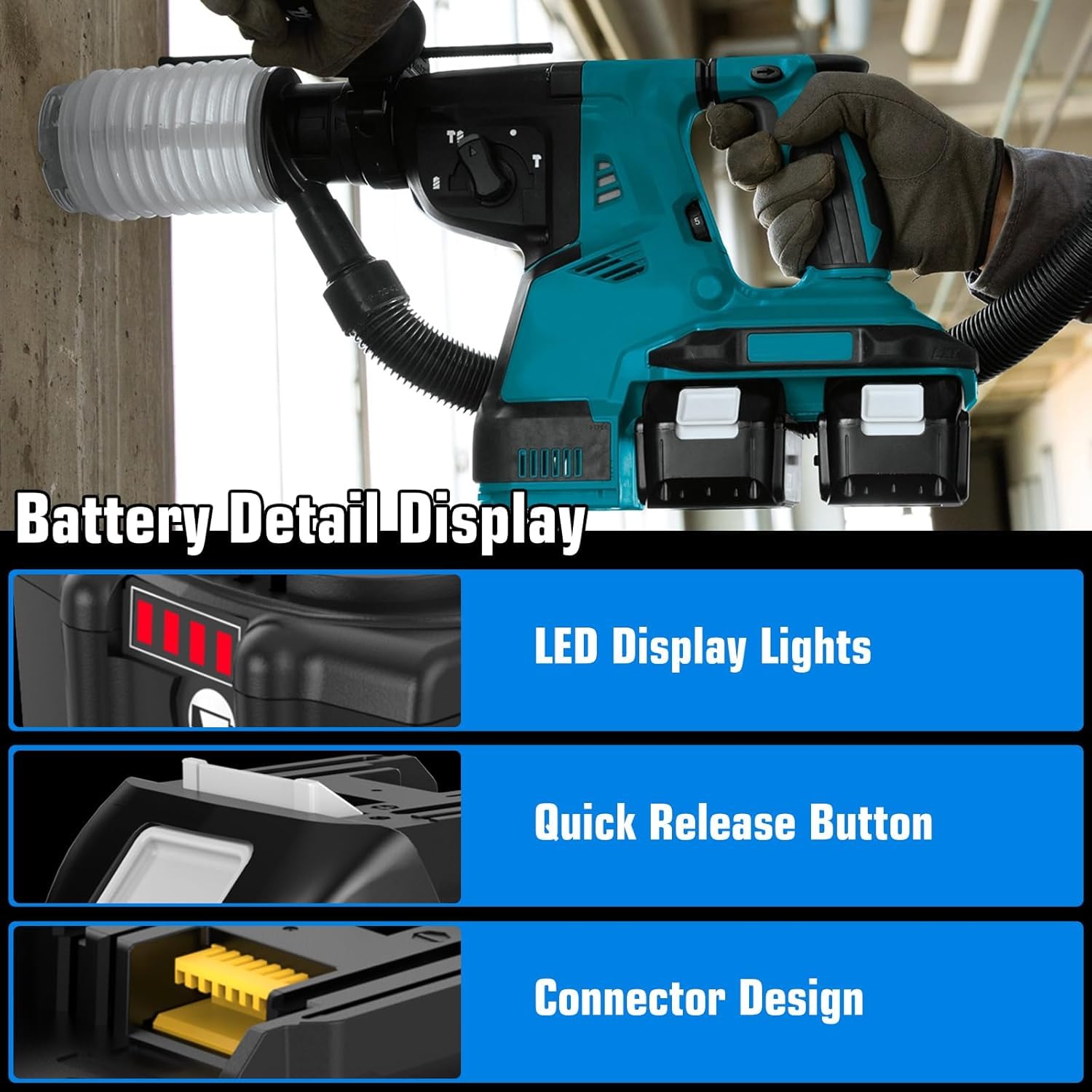 8 Stück 10.0Ah/10000mAh Ersatzakku für Makita Akku 18V BL1860B BL1850B BL1850 BL1860 BL1845 BL1840 LXT-400 mit LED-Anzeige Elektrowerkzeuge