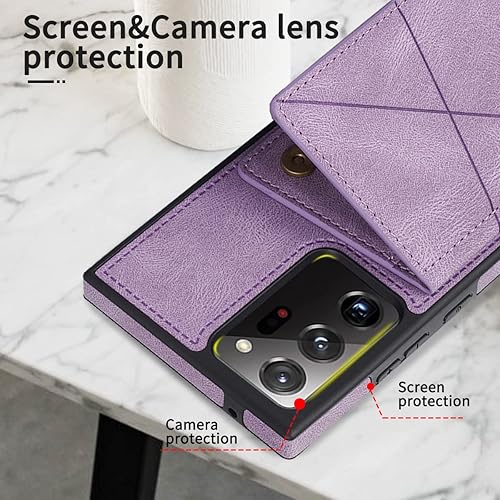 Miniatura 6 de Funda para Galaxy Note 20 Ultra 5G, diseño para Samsung Note20U, carcasas de teléfono con protector de pantalla, de piel sintética, soporte para