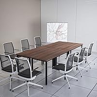 Vista 36 de Bonzy Home Mesas de conferencia, escritorio para computadora de oficina de 8 pies para sala de reuniones, estudio, escritura, mesa de podcast