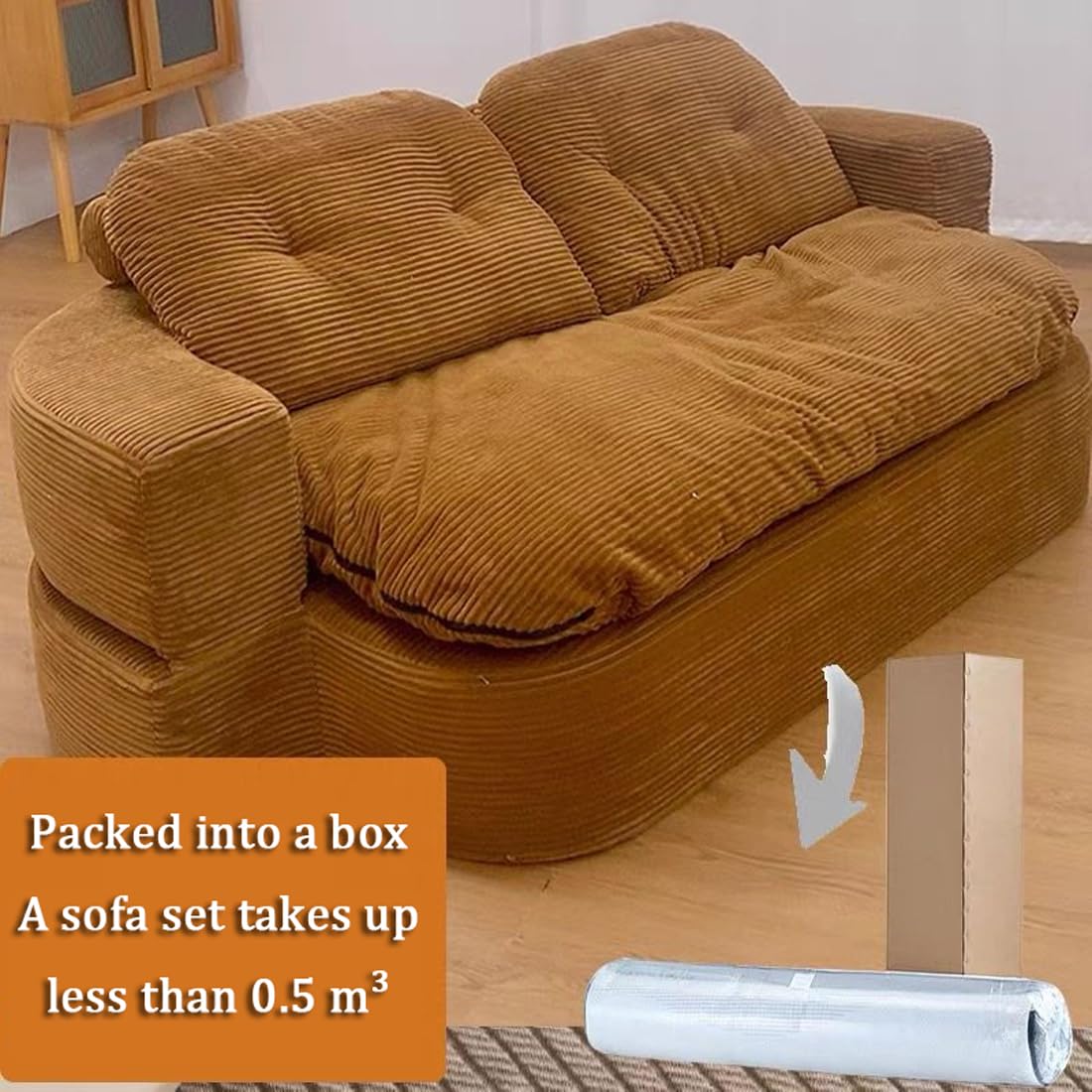 Umwandelbares Schlafsofa, modularer, faltbarer Boden, Loveseat Sleeper Couch, abnehmbar und waschbar, für Wohnzimmer, Gästezimmer, Studio