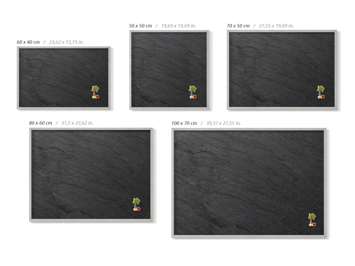 Tulup Bacheca Magnetica 100x70 cm – Design Minimal & Moderno – Decorazione da Parete – Accessorio d’Arredo per Interni – Scrivania Creativa – Mood Board –Steinmauer Textur