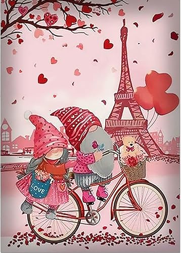 Kits de pintura de diamantes para el día de San Valentín para adultos, kit de pintura de diamantes para amantes de la luz de la luna, kit de pintura