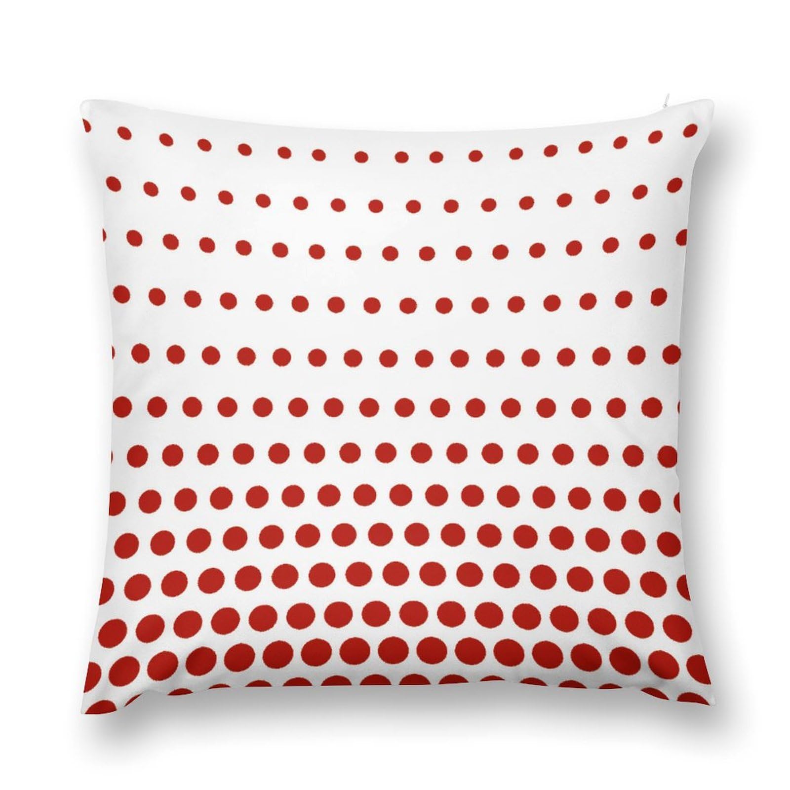 moderw Polka Dot Throw Pillow Covers Abstract Geometric Red Dots Circles Couch Sofa Pillowcases Classic Minimalist Circular Round Points Cushion Case for Farmhouse Home Bed 18x18inch
