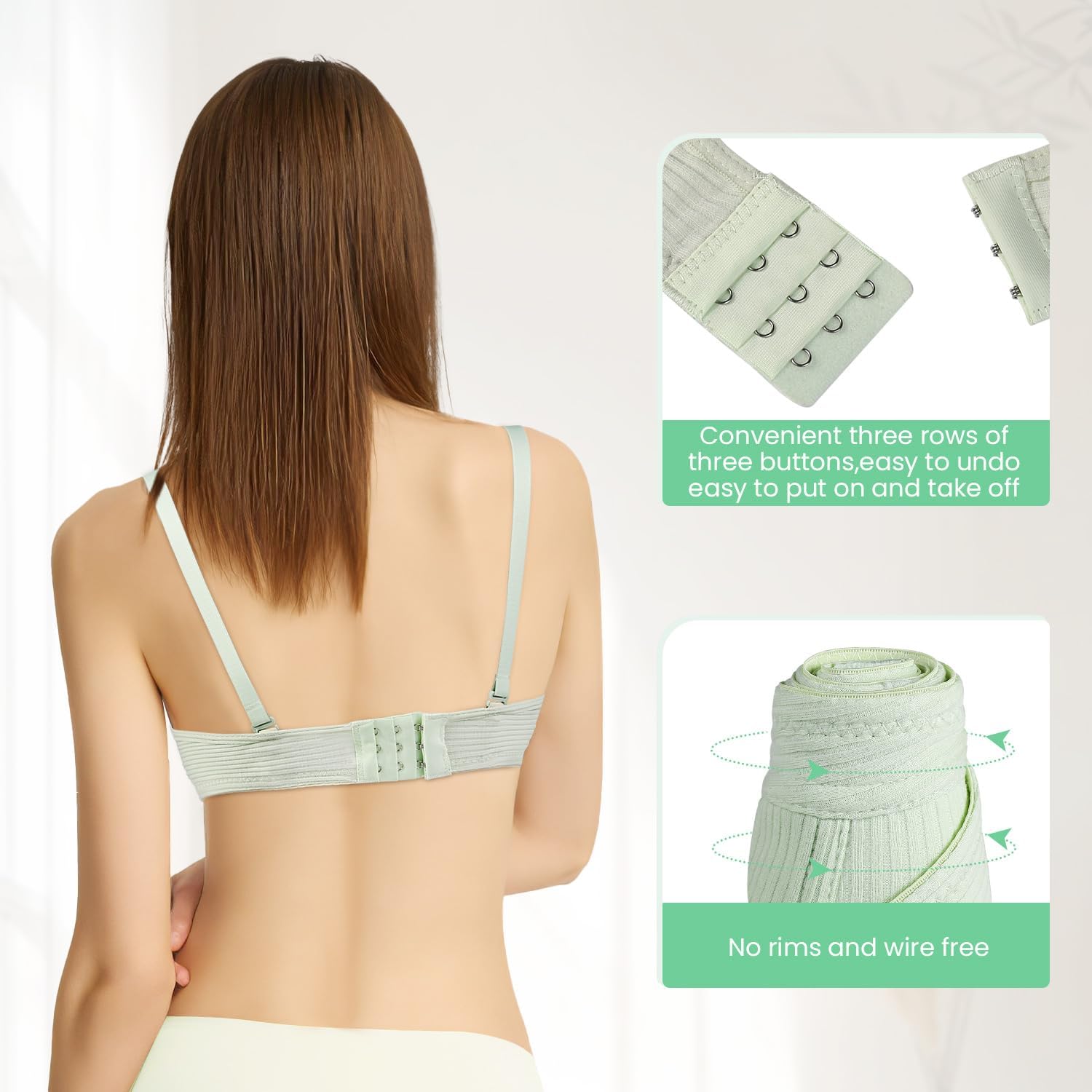 Teens Girls Training Bras for 32a Big Kids Age 8-10 10-12 12-14 14-16 Years Old Lightly Padded Adjustable Sport Bra - Image 3