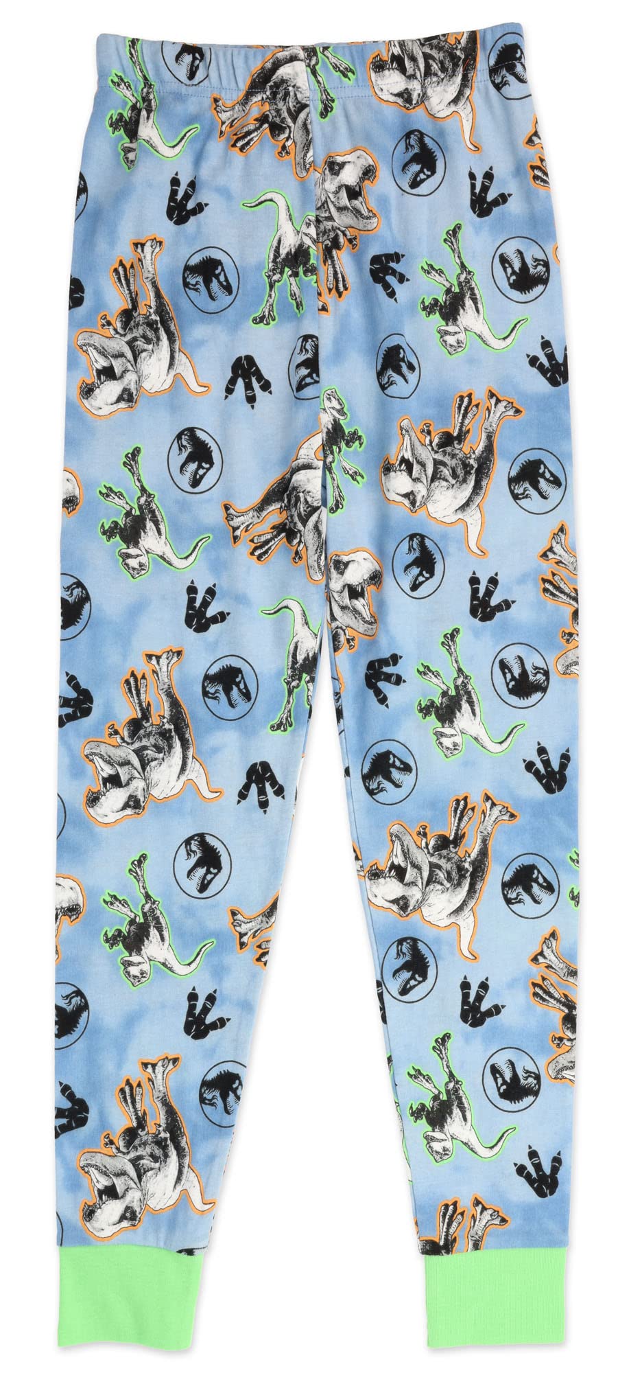 Jurassic World Conjunto de pijama de algodón de 2 piezas con zapatillas adicionales para niños pequeños, tallas 37 a 46