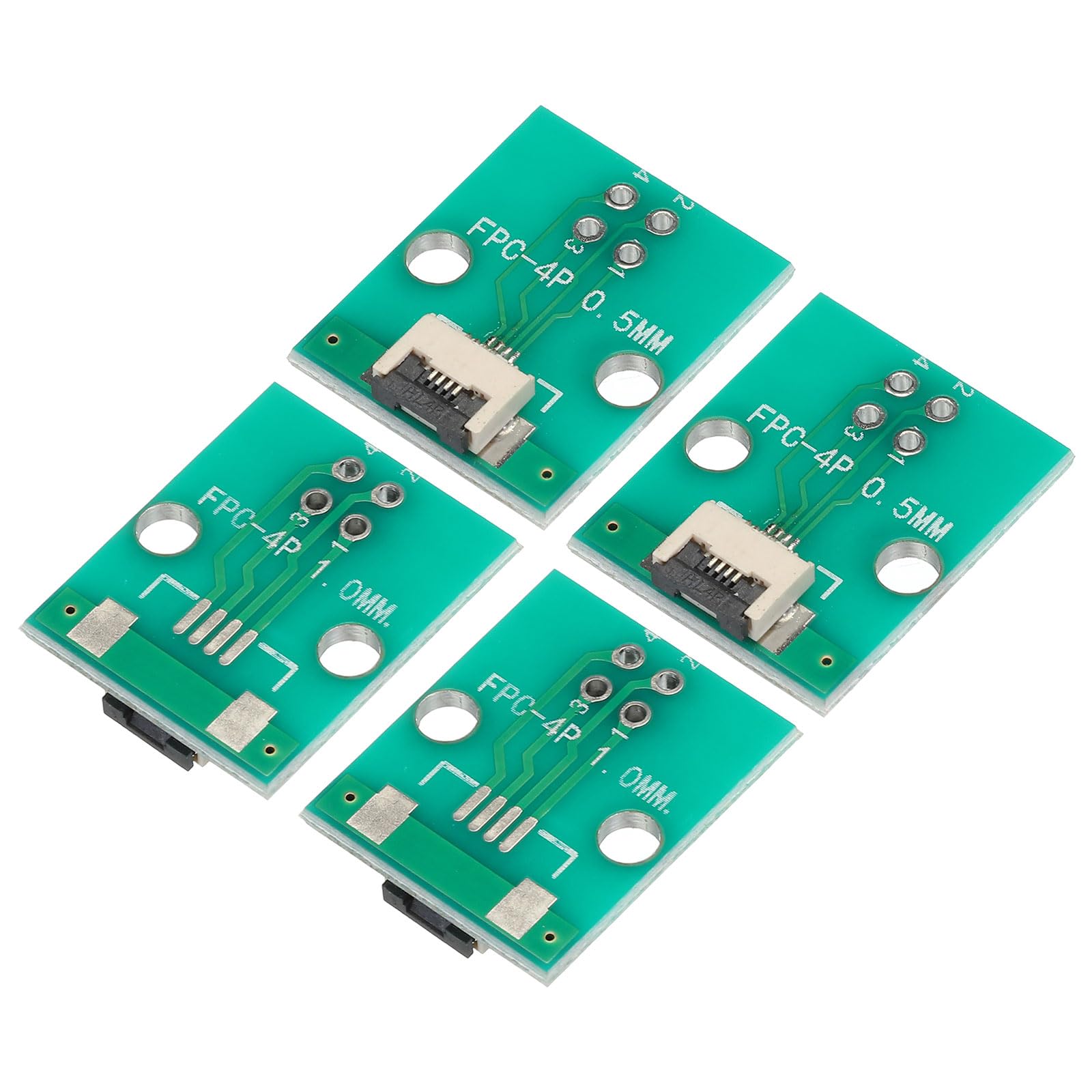QUARKZMAN FPC FFC PCB Convertitore Scheda 4P 0.5mm sul Lato Zoccolo, Posteriore 1.0mm, a DIP 2,54 mm per LCD 3D Stampante Videocamera DVD TV Laptop 4pz