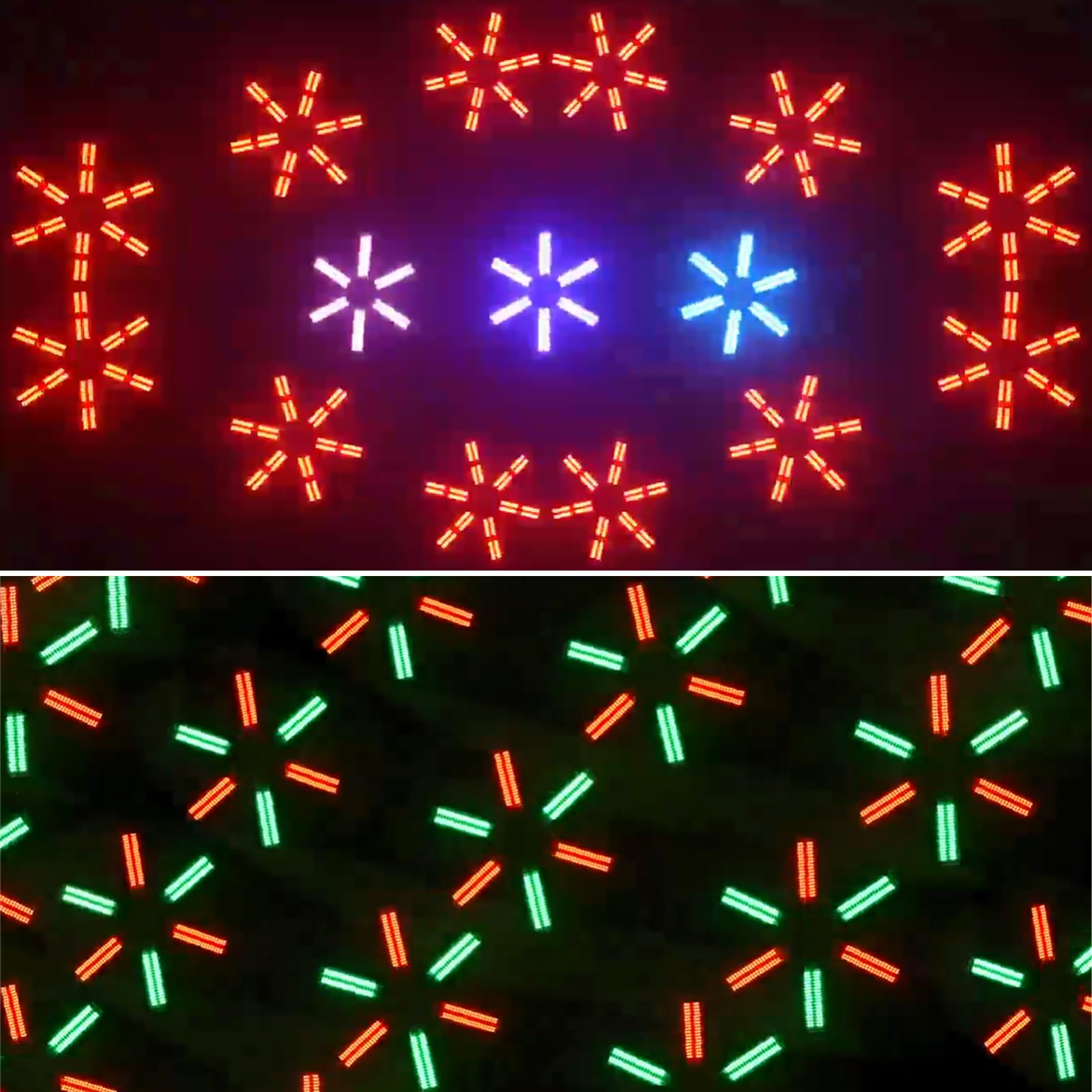 Testa in movimento DJ luci a 6 braccia luci per feste indoor Moving Head LED effetto palcoscenico luce DMX512 & Sound attiva luce da discoteca rotante