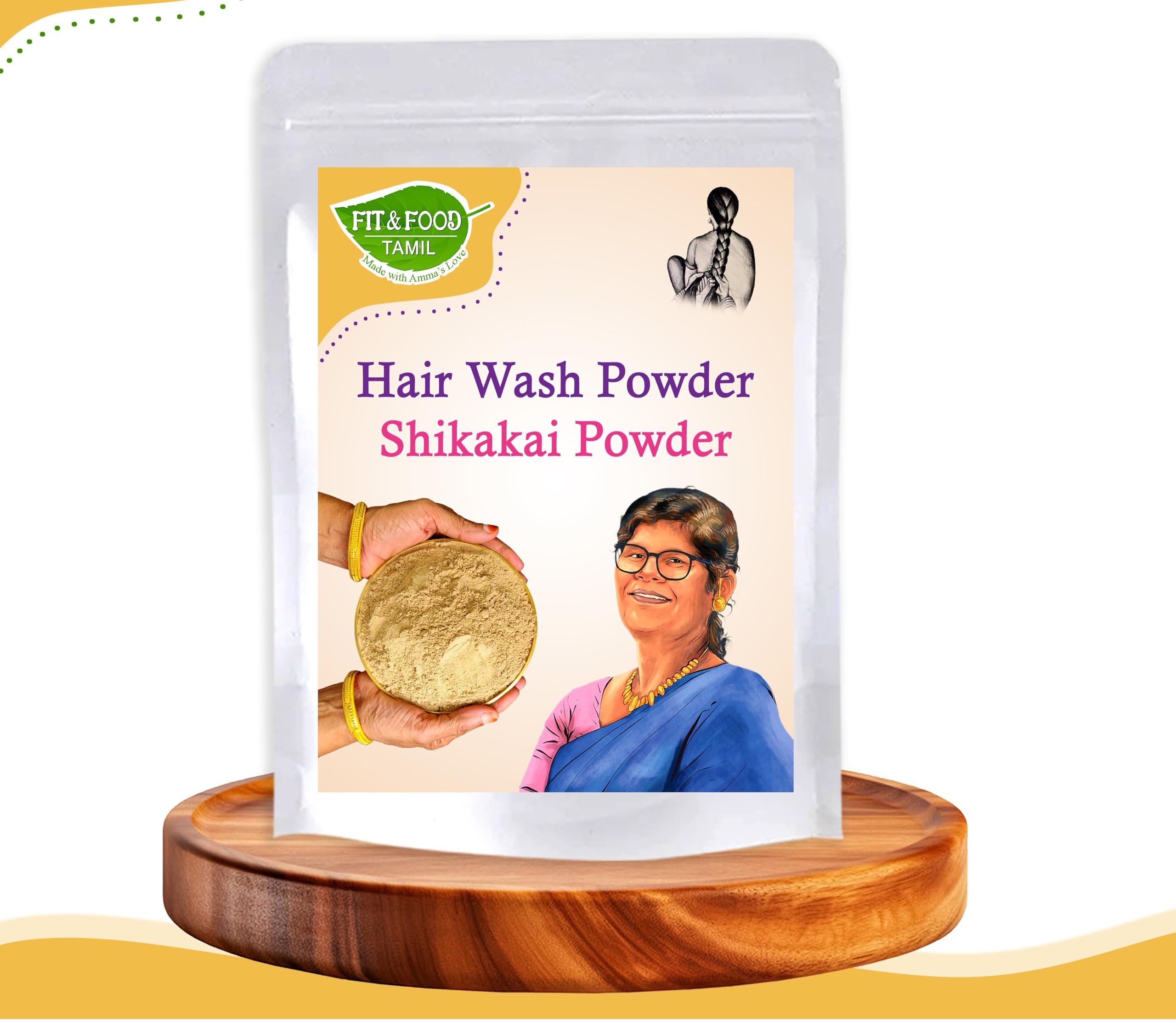 Fit and Food Tamil Shikakai Powder, 250g|Herbal Hair Wash Powder|Ayurvedic Herbal Hair Cleanser|Foam Free|Fights All Hair Problems|For Deep Cleansing & Soft Hairs|Suits for All Hair Types|Men & Women-picture-31