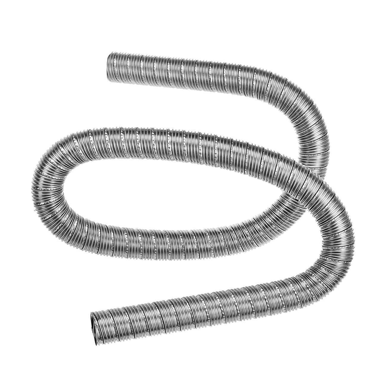 Tubo di scarico per auto a doppio strato, 100 cm, in acciaio inox, 22 mm, doppio strato, con cappuccio, per riscaldamento ad aria, per Webasto Eberspacher