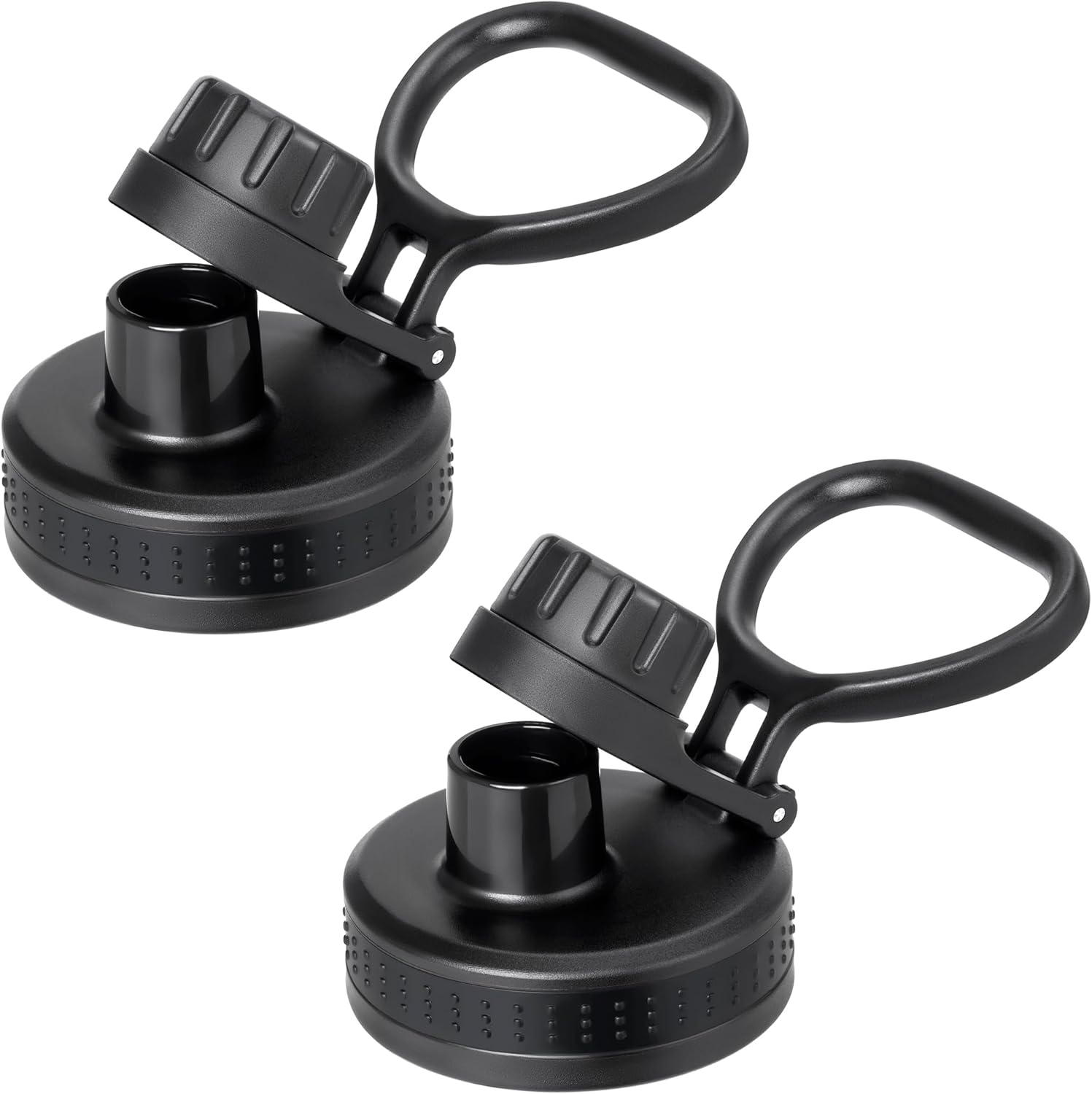 2 Pack Replacement Lid for Hydro Flask Wide Mouth (12/16/18/20/32/40/64 Oz) – Compatible with Simple Modern, Takeya, Iron Flask, BUZIO, Leak-Proof Spout with Flexible Handle, BPA Free