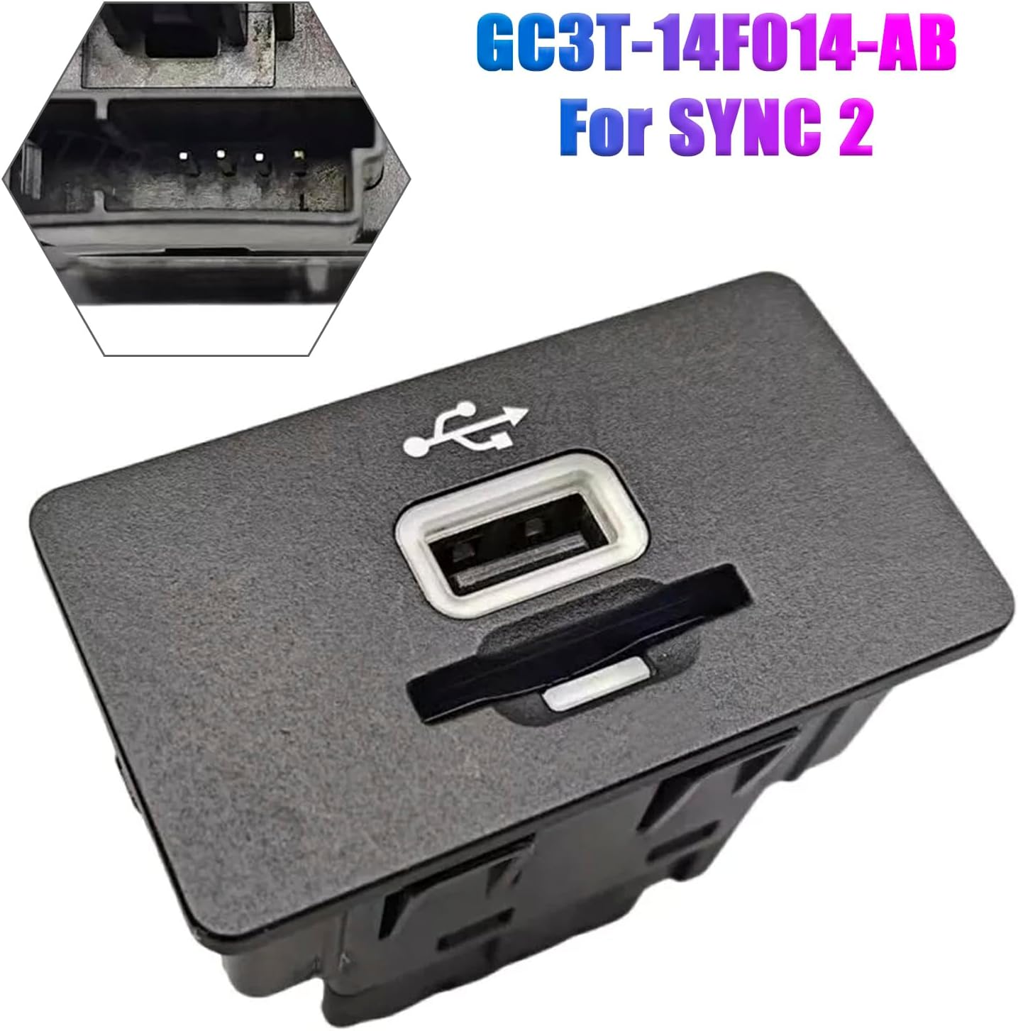 MAD HORNETS USB Media Hub W/for SD Card Module for Ford for SYNC 2 GC3T-14F014-AB