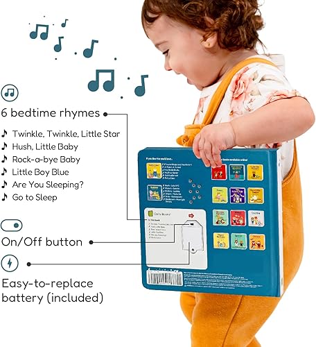 Miniatura 3 de Calis Nursery Rhymes Libros de rimas infantiles Libro Musical (idioma inglés) Presiona, escucha y canta con él. Mejor libro de sonido interactivo