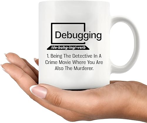 Miniatura 8 de Panvola Taza de café con cita divertida para programador, programación de computadoras, codificador, taza de cerámica (11 oz)