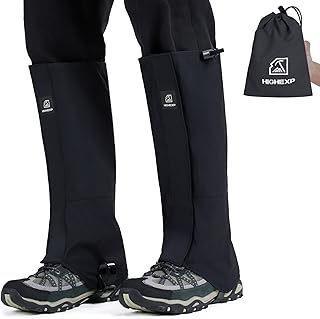 HIGH EXPERIENCE Leg Gaiters 100% Waterproof Adjustable Shoe Snow Boot Guard Gators for Hiking Shoe Cover Hunting Snowshoeing Climbing Walking for Women Men