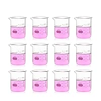 Vista 11 de Griffin - Juego de vasos de cristal grueso mejorados, 2 vasos de 33.8 fl oz con doble escala, 3.3 boro, LVA014